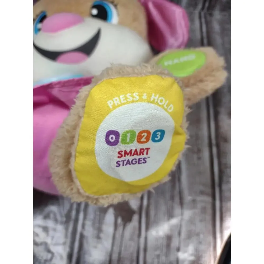 Fisher Price Laugh Learn Smart Stages Puppy Sis Toddler Stuffed Baby Toy Dog